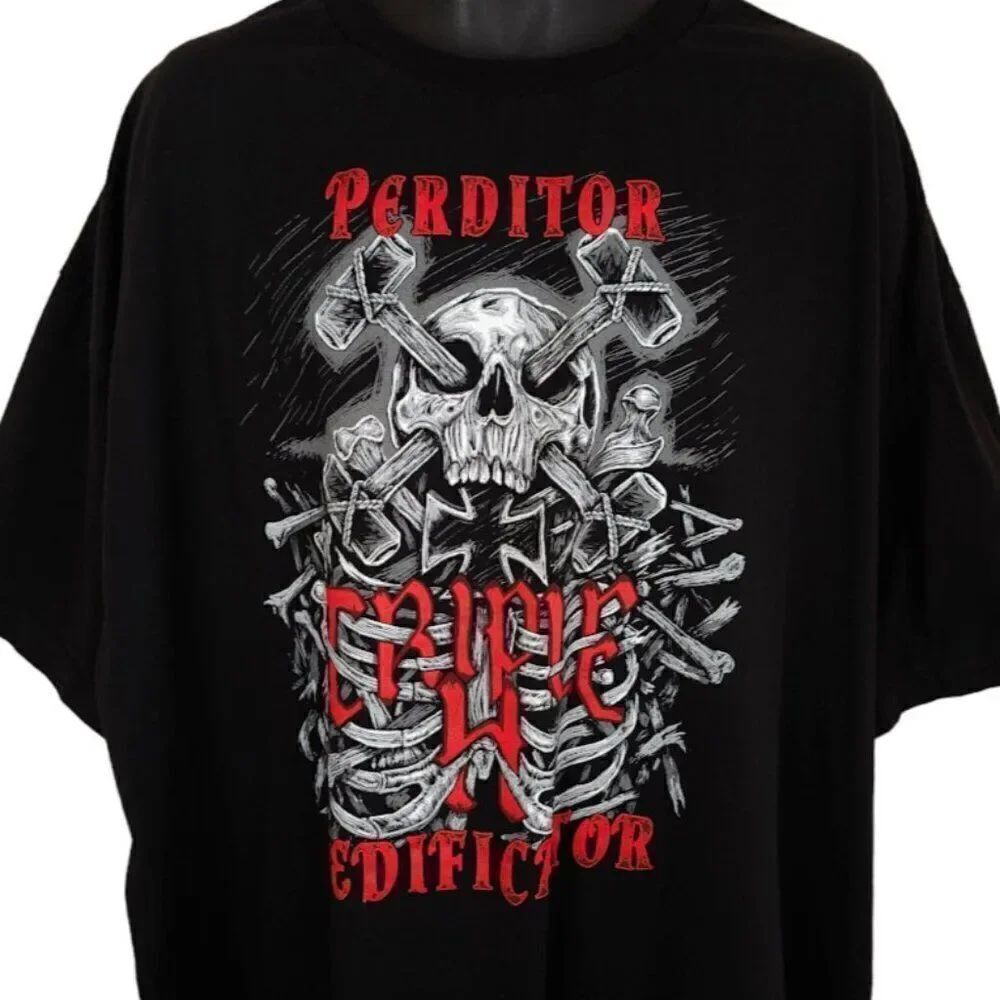 Triple H T Shirt Mens Size 4XL Black WWE Wrestling Destroyer Creator Skull